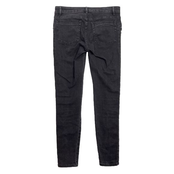 The Kooples Low Rise Braided Jean Zip Stretch Charcoal Wash Black 26 Short - Picture 2 of 8